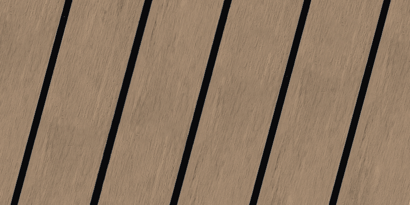 Aged Black synthetic teak finish