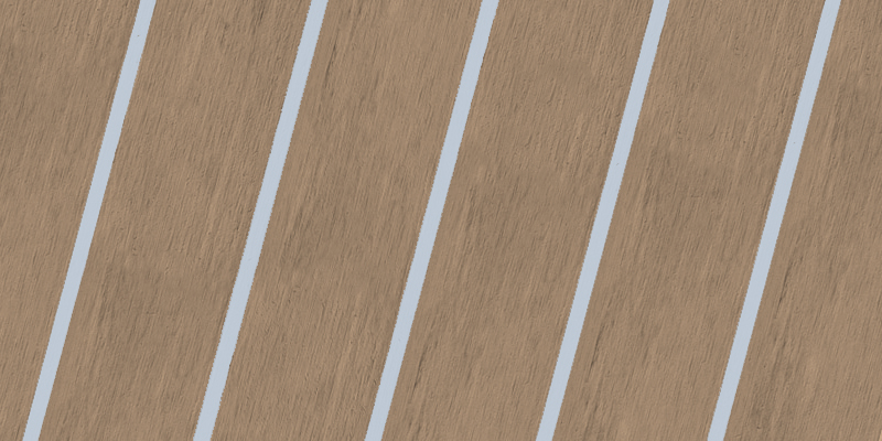 Aged Silver synthetic teak finish