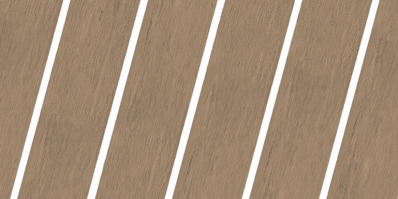 Aged White synthetic teak finish