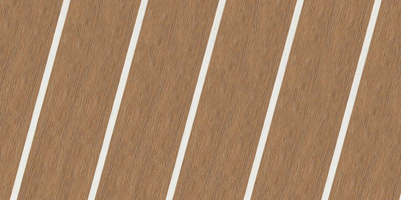 Traditional White synthetic teak finish