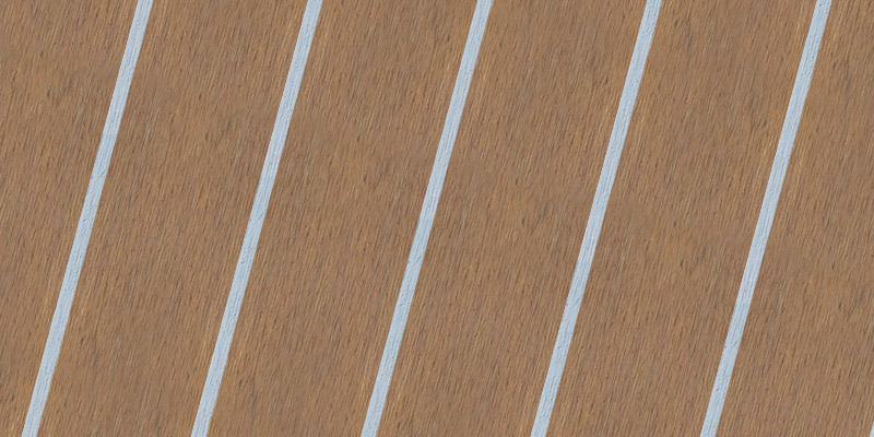 Walnut Silver synthetic teak finish