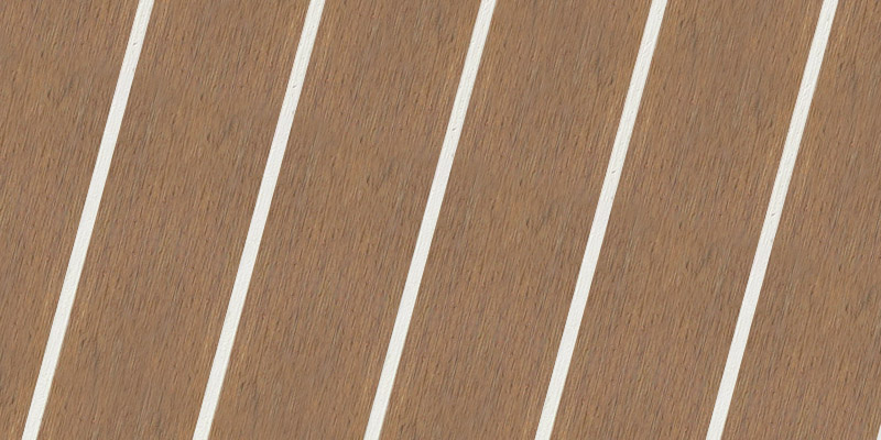 Walnut White synthetic teak finish