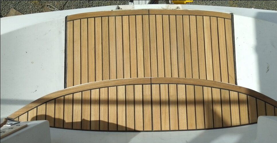 Teak steps rebuilt by hand in solid teak